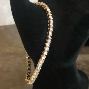 Beautiful, Elegant, and Classy-White Cubic Zirconia Tennis Bracelet in Gold-Tone